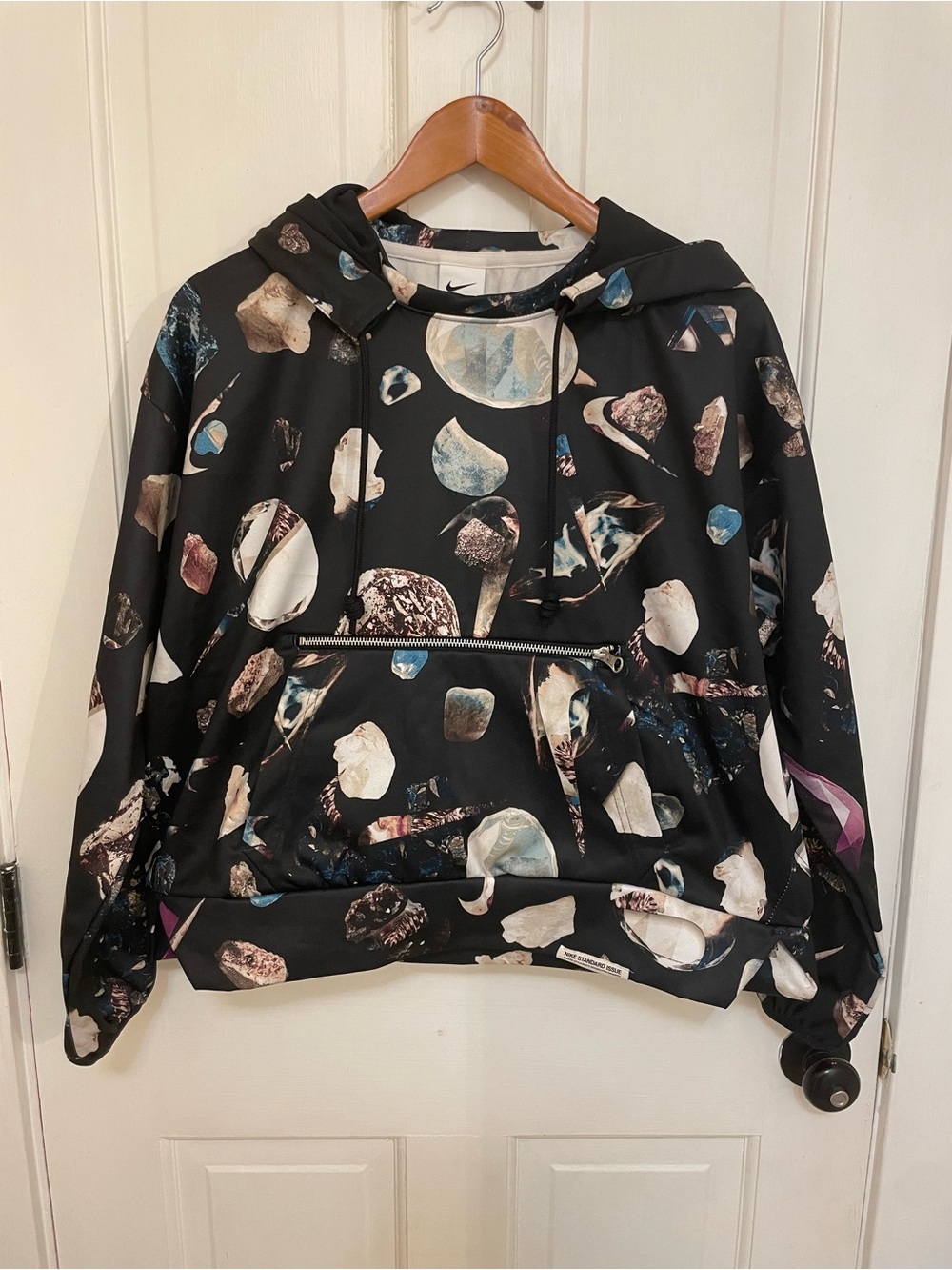 Women’s  Black Multi-Print Hoodie